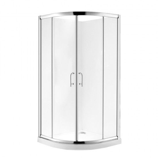 900*900*1900mm 2-Panel Sliding Door Round Shower Box